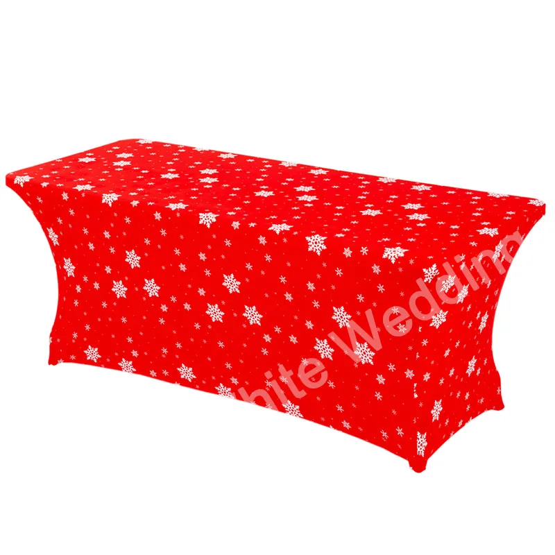 Haorui Christmas Decoration 6 ft. Rectangular Spandex Table Cover Fitted Stretch Tight Cloth Tradeshows Vendors | Дом и сад