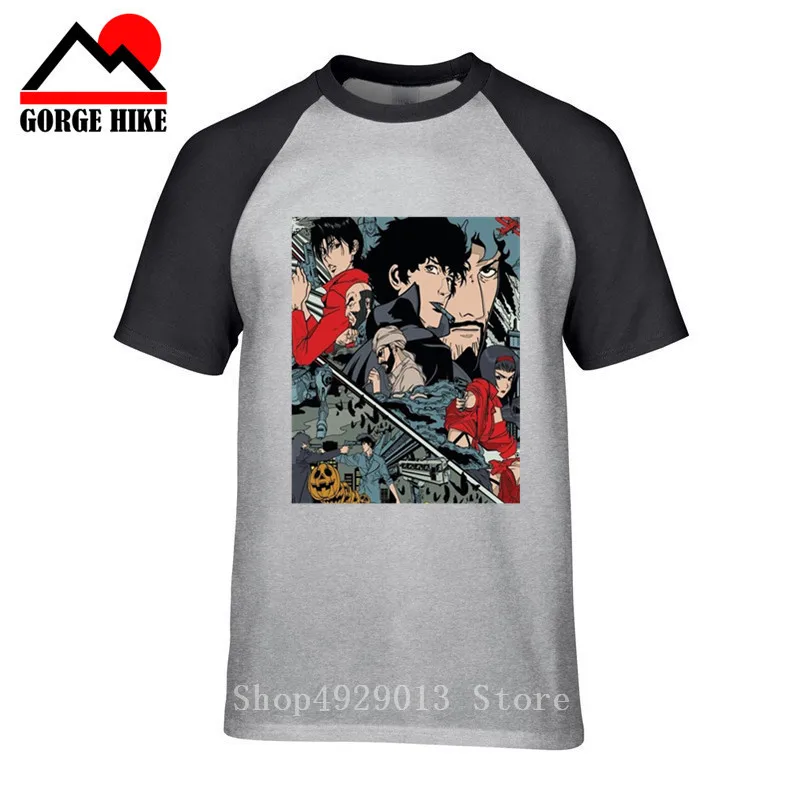 Ковбойская футболка Bebop Camiseta Мужская с принтом Спайк Шпигель новинка 2019 | одежда