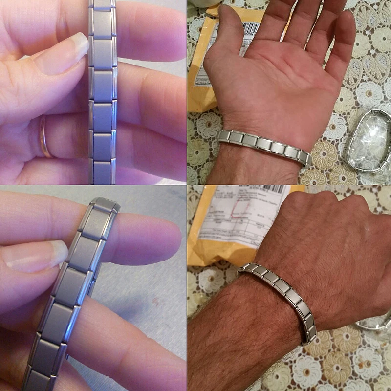 Лидер продаж, модные турмалиновые магнитные браслеты из нержавеющей стали для женщин и мужчин, мужской био-браслет и браслет