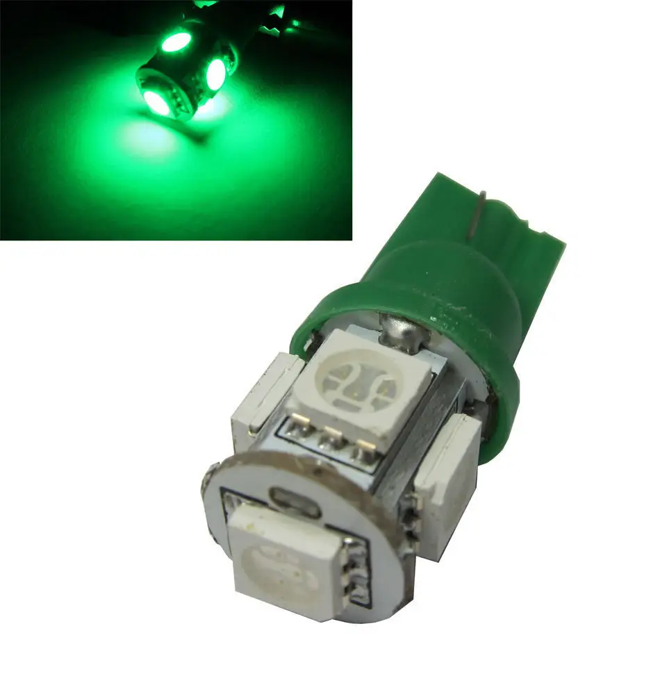 Горячая Распродажа! 20 штук Красочные T10 5 SMD 5050 светодио дный 194 168 W5W Клин