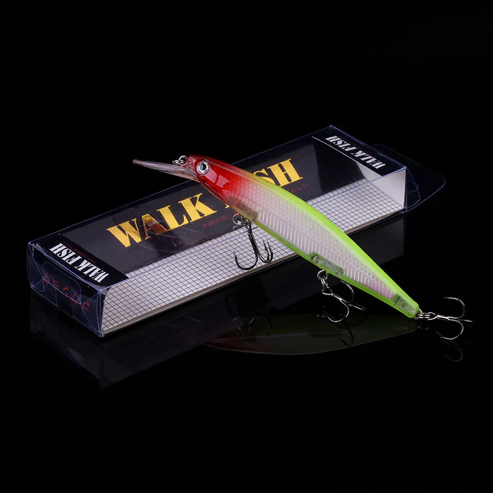 WALK FISH 1PCS HOT Wobbler Fishing Lure 125mm 12.5g Plastic Minnow Bass Pike Artificial Hard Bait Tackle | Спорт и развлечения