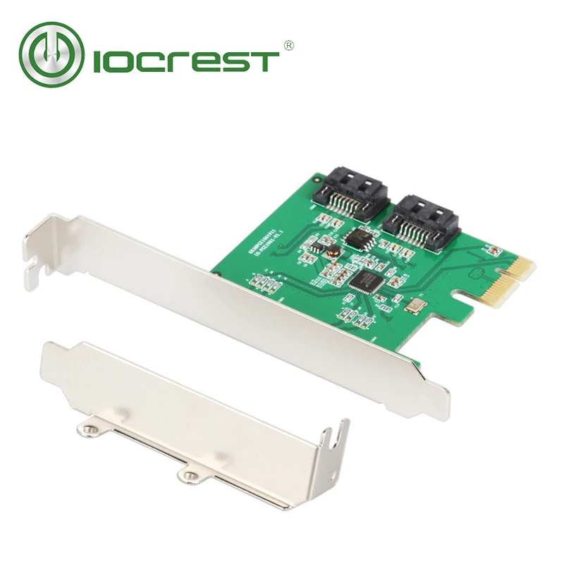 IOCREST 2 порта SATA III PCI-e 0x1 RAID карта с низкопрофильным кронштейном | Компьютеры и офис