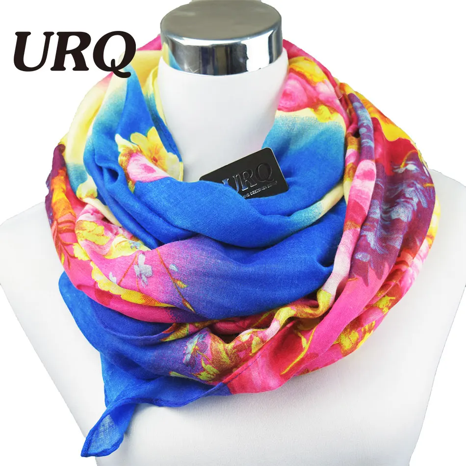 2016 новый дизайн хлопковый шарф большой размер цветок женщина длинные шарфы шаль
