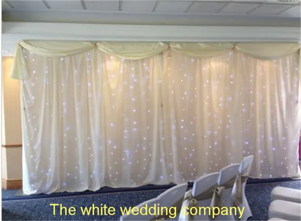 

3x6m white silk backdrop material wedding for wedding/event deocr free shipping