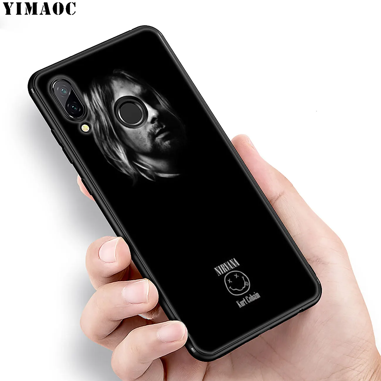 Мягкий силиконовый чехол YIMAOC Nirvana Kurt Cobain для Huawei Honor 20 Pro 8C 8X 8 9 9X 10 Lite 7X 7A черный