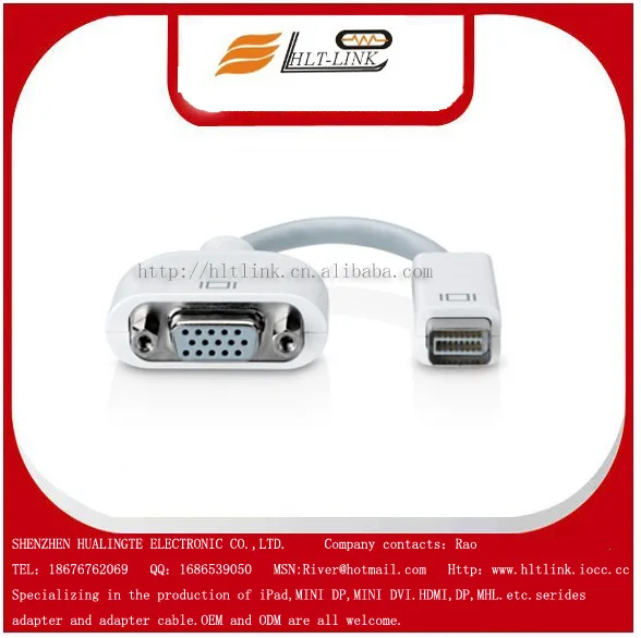 2014 limited new arrival cable adapter home theater micro usb connector mini dvi to vga f l = 15cm |