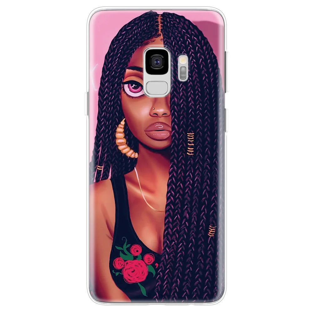 0hbianzi Афро девушки черный женский художественный чехол для samsung Galaxy A50 A40 A30 A60 A70 A20 A20e A10 A7 A9 чехол для samsung A40 Coque - Цвет: 0hbianzi