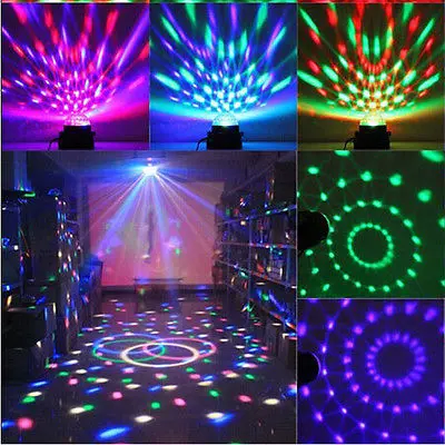 3W светодиодный шар DJ диско КТВ вечерние бар RGB Кристальный прожектор сценический