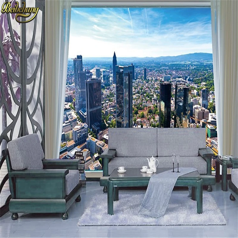 

beibehang mural New stereoscopic 3D wallpaper the living room sofa space to develop urban panorama 3d photo wallpaper for walls