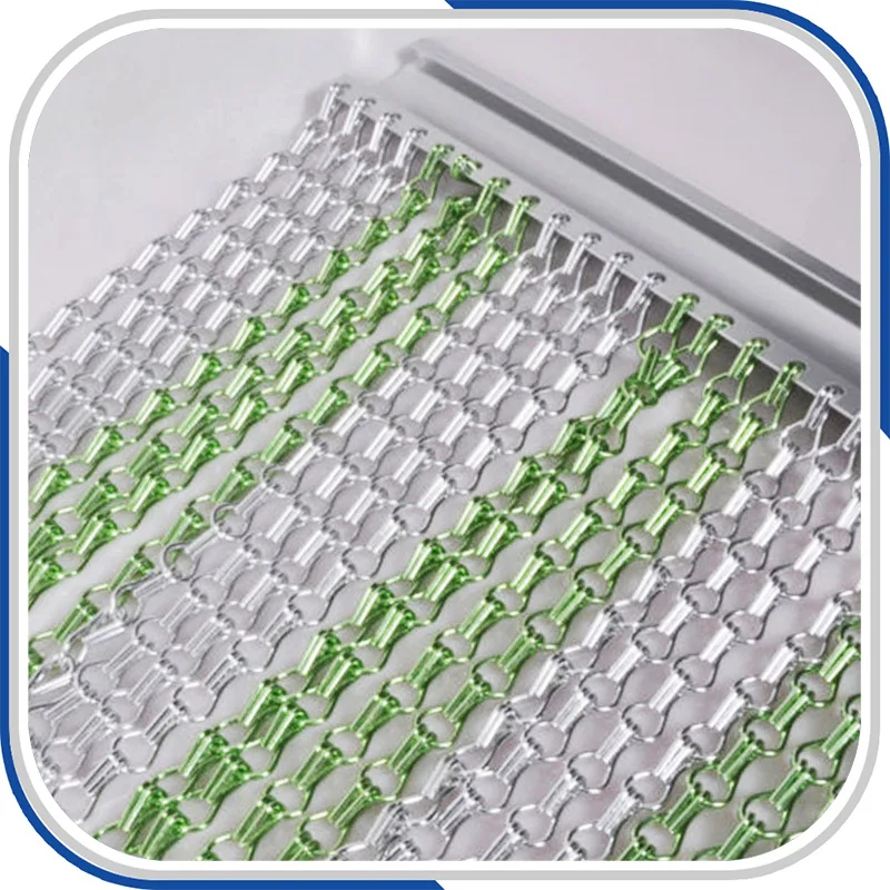 Декоративные серебристые и Зеленые Алюминиевые занавески для дверей