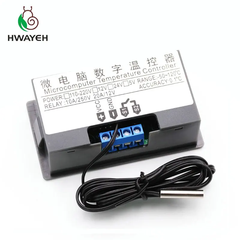 W3230 AC110V 220V DC12V Цифровой Контроллер Температуры красный и синий Дисплей 20а 55 120