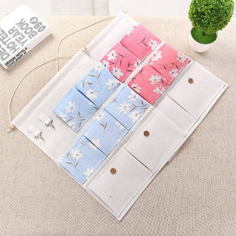 LF Sxsounai Flower Waterproof and hanging bag Type Multi-layer storage storing debris behind the door of cloth Art | Дом и сад