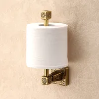Solid brass Bathroom Art Carved Toilet Paper Holder Wall mounted  antique Roll paper holder Bathroom accessories--MD44K8