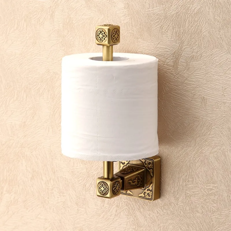 Solid brass Bathroom Art Carved Toilet Paper Holder Wall mounted antique Roll paper holder accessories--MD44K8 | Обустройство дома