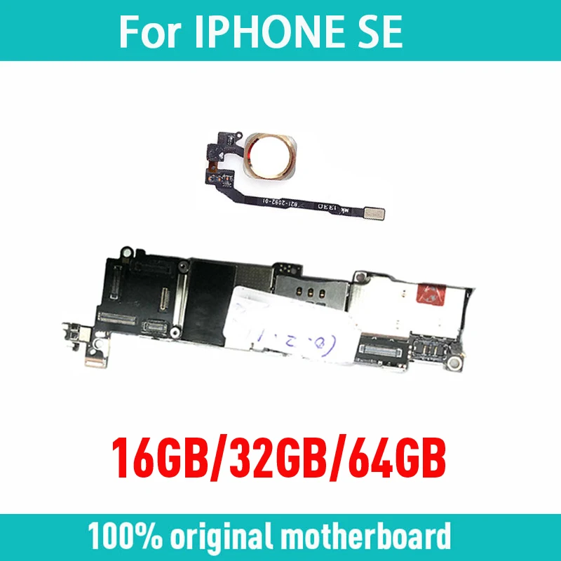 Материнская плата для iPhone SE 100% оригинал разблокированная с Touch ID золотые iphone 5SE