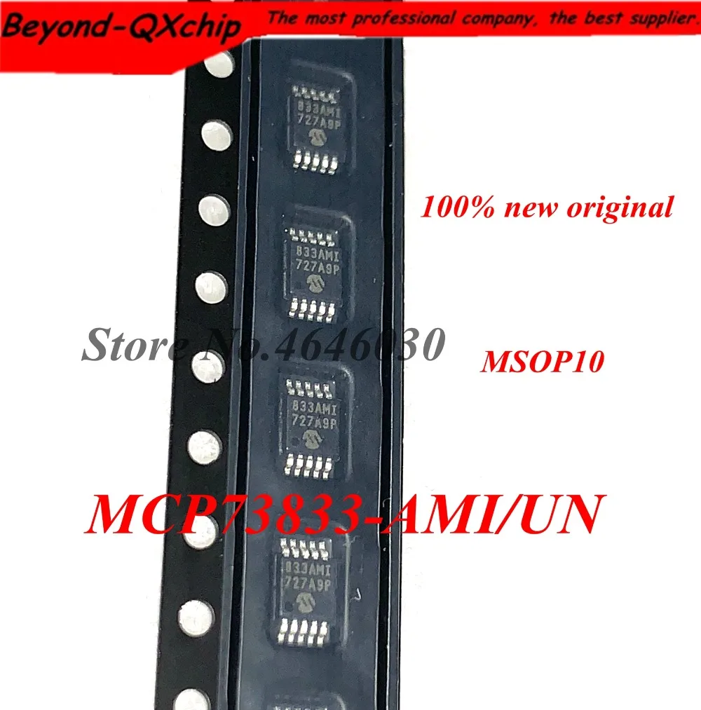 1 шт./лот MCP73833-AMI/UN MCP73833T-AMI-UN MSOP10 IC LI-ION-LI-POLY CTRLR 10MSOP 833AMI | Электронные компоненты и