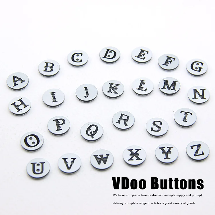 Специальные 520pcs26 буквы смешанные детская одежда кнопки лазерная Button Down Shirt