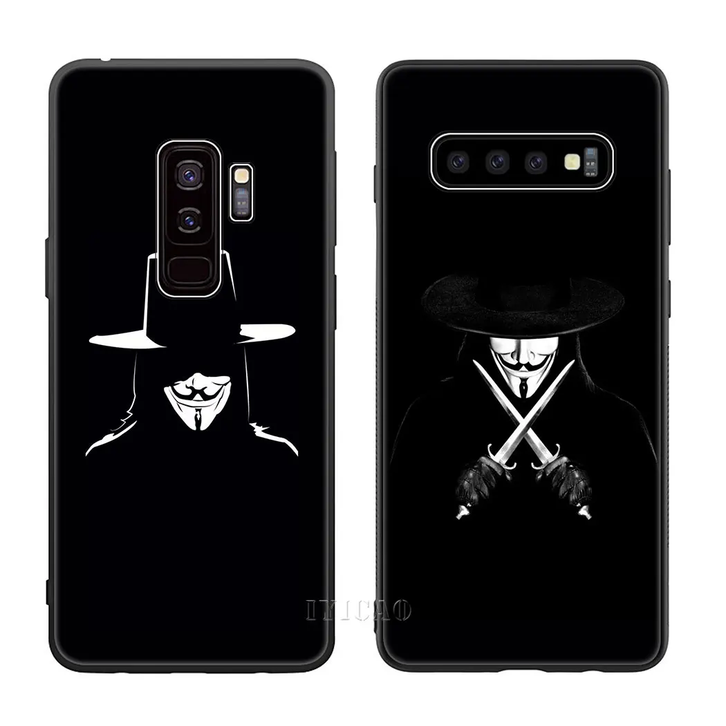 IYICAO V-Vendetta Маска Мягкий силиконовый чехол для samsung Galaxy S10 S9 S8 Plus S10e S6 S7 Edge телефона |