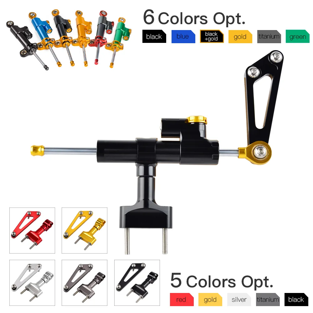 

Демпфер рулевого механизма мотоцикла и монтажный комплект кронштейна для Honda CB600F Hornet 2007 2008 2009 2010 2011 2012 2013 2014 2015 2016