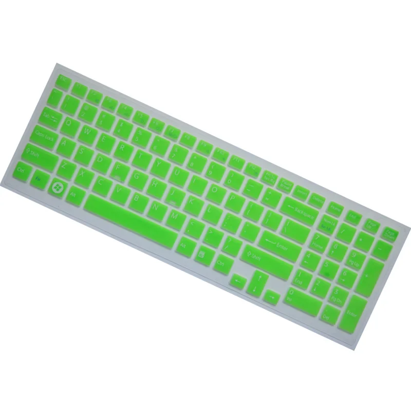 Green 15 силиконовый защитный чехол для клавиатуры sony VAIO SVE15 | SV-E15 | SVE1511A1EB | SVE1511A1EW vpceb E vaio svs15 EB200C 15,5 - Цвет: Green