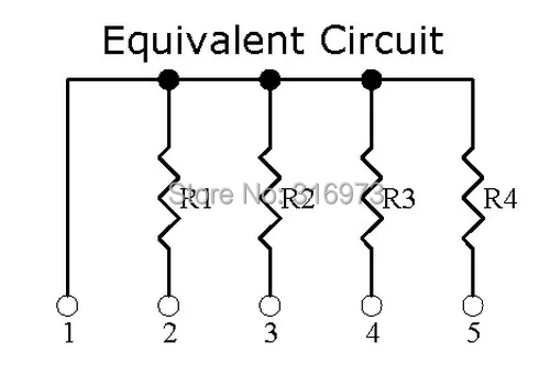 (200 шт./лот) 1K Ом резистор сетевого массива с толстой пленкой SIP 5 собранного