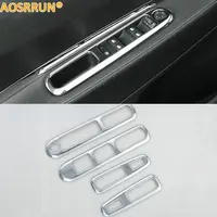 AOSRRUN ABS Chrome Trim interior armrest decoration For Peugeot 3008 2012 2013 2014 2015 LHD
