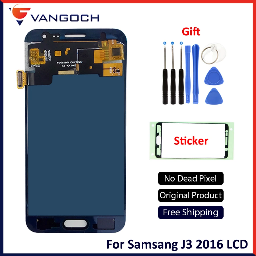 Супер AMOLED для Samsung Galaxy J3 2016 J320F J320H J320M J320FN ЖК дигитайзер сборка Замена с яркой