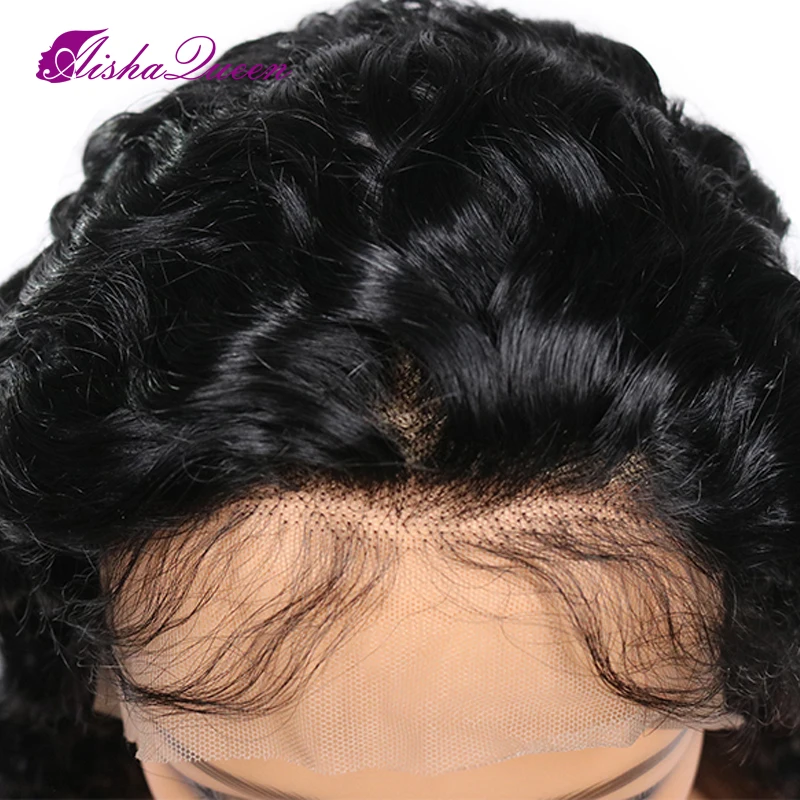 Brazilian Remy Glueless Lace Front Wig Human Hair Wigs Deep Curly Free Part For Black Women No Tangle | Шиньоны и парики