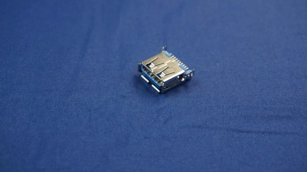 10 шт. USB 3 0 разъем A Тип гнездо правый угол SMT среднее крепление PCB синий изолятор A/F