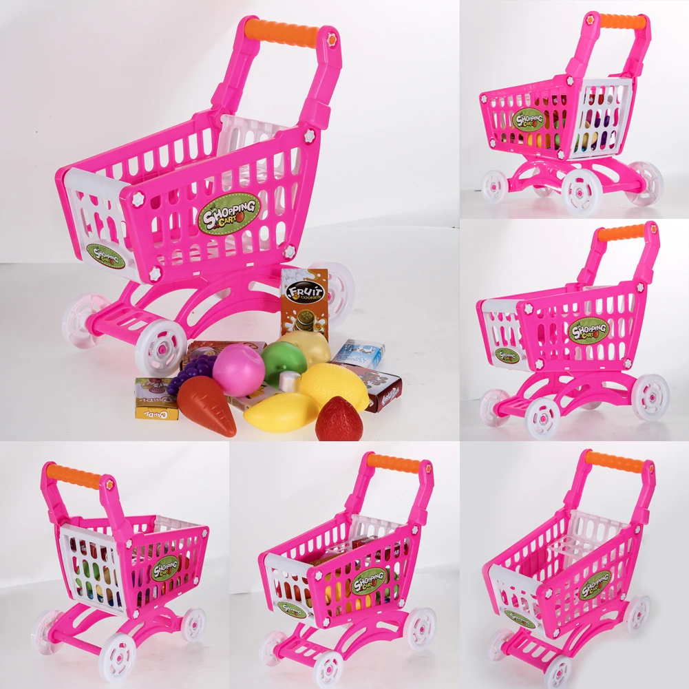Kids Kitchen Toy 31cm Children Simulation Mini Shopping Cart with Full Grocery Food For Pretend Play Set HW-0007- | Игрушки и хобби