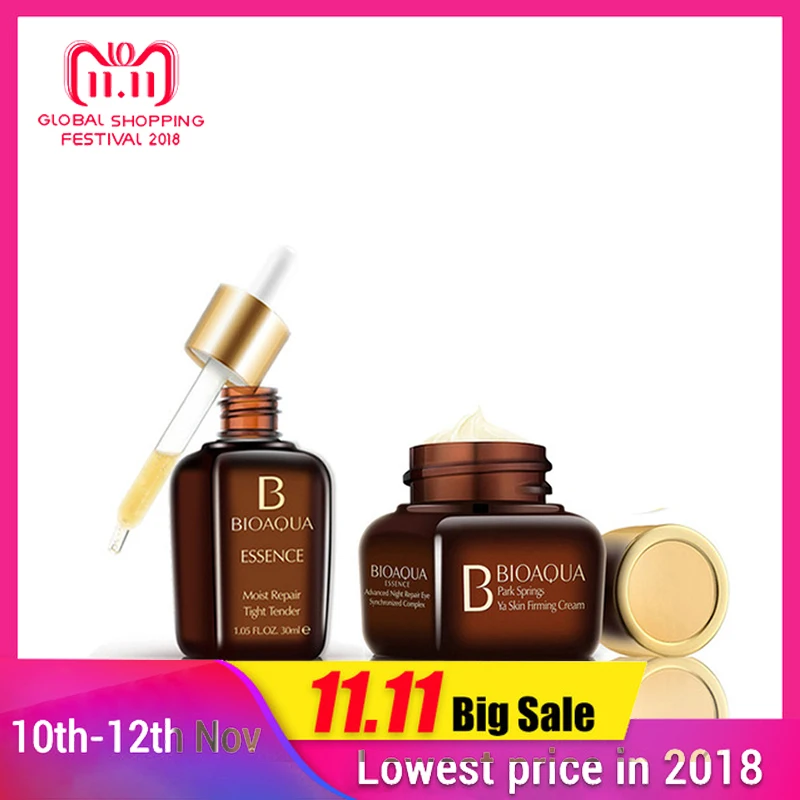 2 шт BIOAQUA beauty Care, улучшенный увлажняющий Восстанавливающий эссенция и крем для глаз, сыворотка для восполнения воды, питательный уход за кожей лица