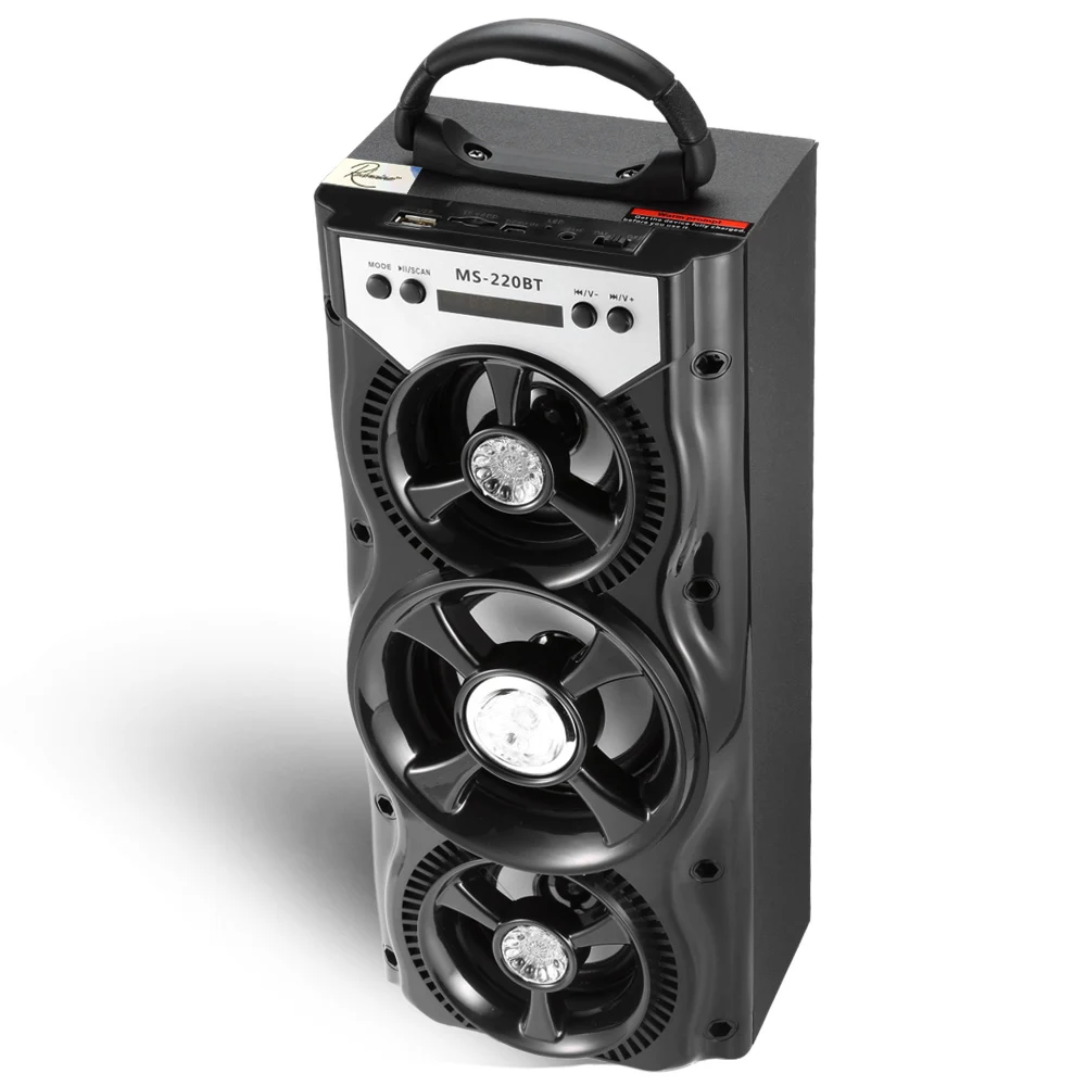 Mesuvida MS-220BT беспроводной Bluetooth динамик СВЕТОДИОДНЫЙ Портативный Hi-Fi бас с AUX USB