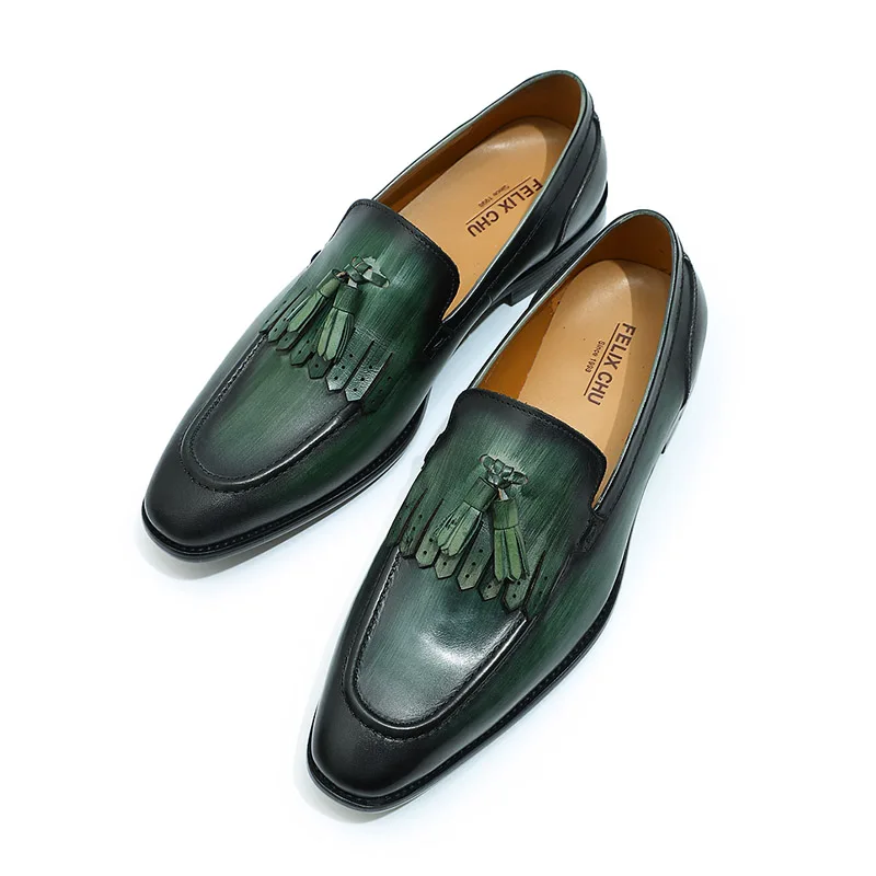 2019 Spring Autumn Fashion Casual Men Tassel Loafers Slip On Formal Wedding Party Footwear for Handmade Dress Shoes | Обувь