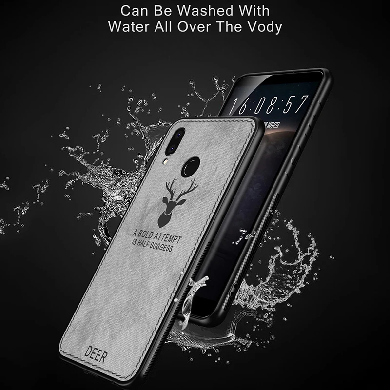 Keajor Fashion Case For Huawei P20 Lite Soft Fabric TPU Silicone Bumper Ultra-thin Shockproof Back Cover pro |