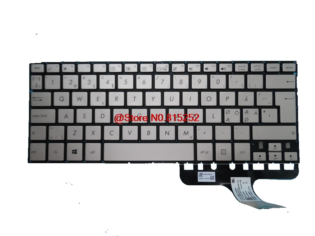 Клавиатура для ASUS UX360 UX360CA 9Z.NBXPQ.51N 0KNB0 2127ND00 AEBKDX00010 NSK WB51N серебристый без
