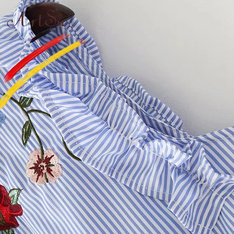 Арцу Цветочные оборки без рукавов Женская рубашка блузка 2017 мода отложной