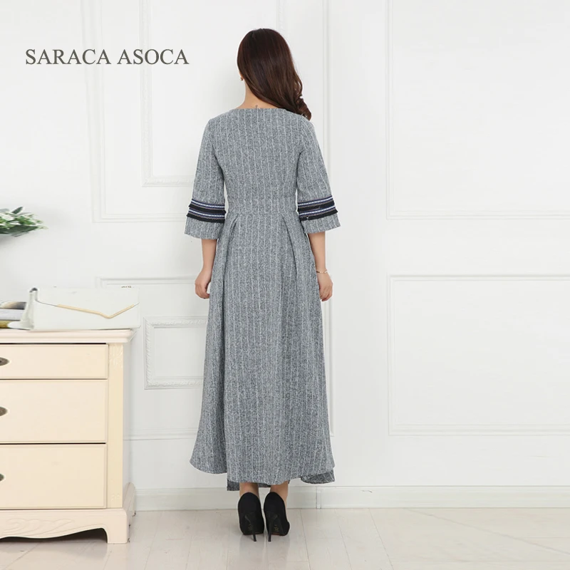 Модное цельнокроеное платье сезон весна-осень женское облегающее с длинными