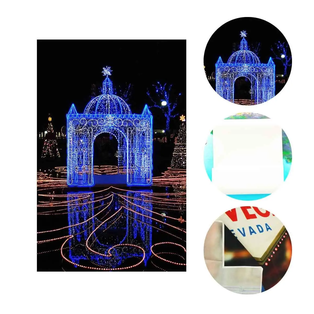 

5x7ft Beautiful City Night View Backdrop Lights Decoration Square Photography Background Party Photo Shooting Props