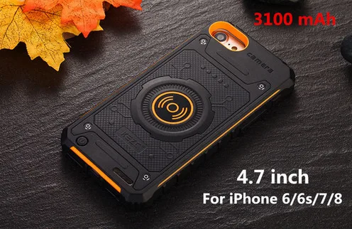 Leioua Беспроводной зарядки Мощность Bank 3100 mah для Iphone 6/6s/7/8 резервный Батарея случае Портативный чехол для Iphone 6 6s 7 8 плюс - Цвет: for 6 6s 7 8