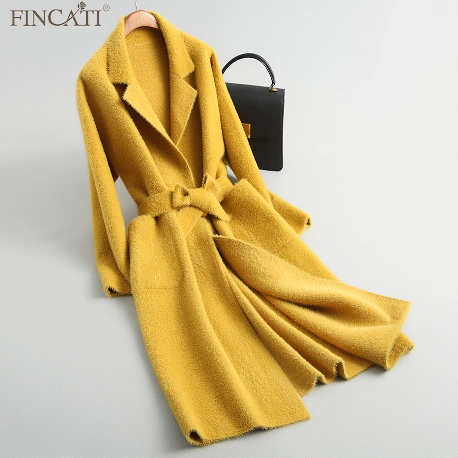 Женское пальто Fincati 2018 Новое поступление высококачественные смешанные норковые