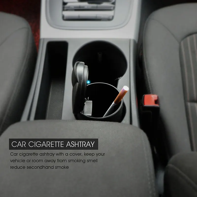 Автомобильная пепельница с синим светодиодным светом держатель для сигареты
