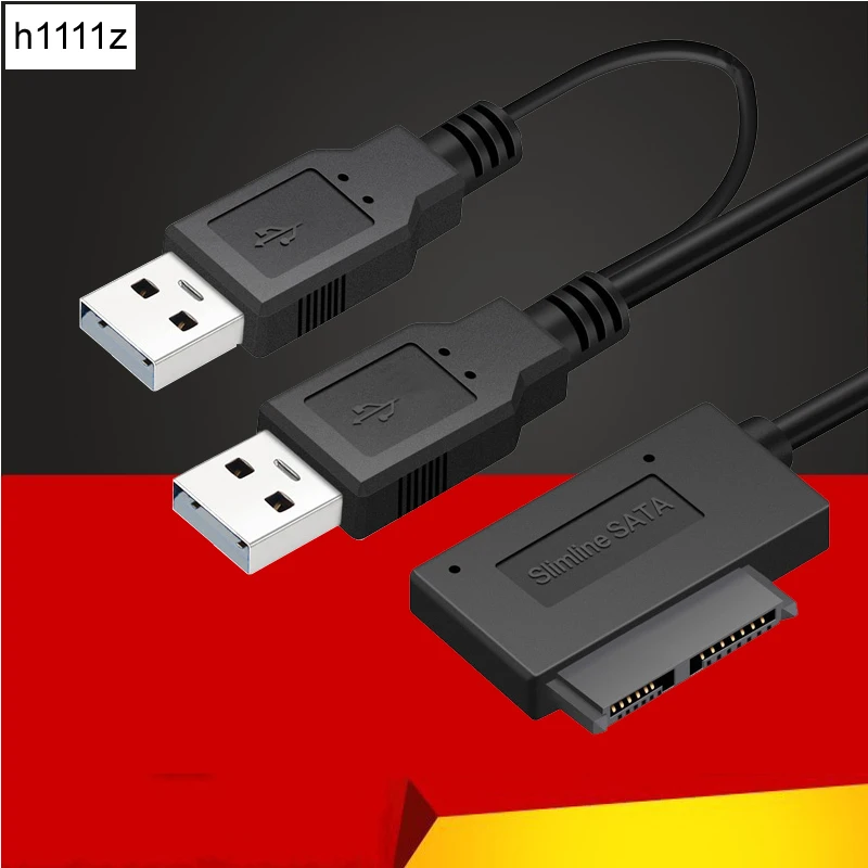 Тонкий кабель SATA от USB 2 0 до 6 + 7 13 контактный с внешним блоком питания для ноутбука