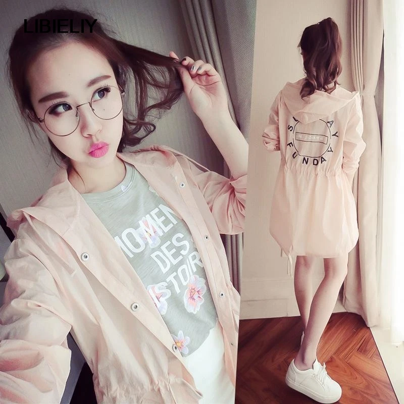 

Nice Spring Summer Woman Coat New Women Korean-style Thin Hoodie Girdling Sunscreen Coat