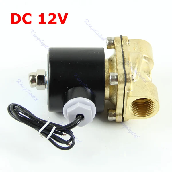 

Brass 12V DC 1/2" Electric Solenoid Valve Water Air Fuels Gas Normal Closed MAR20_25