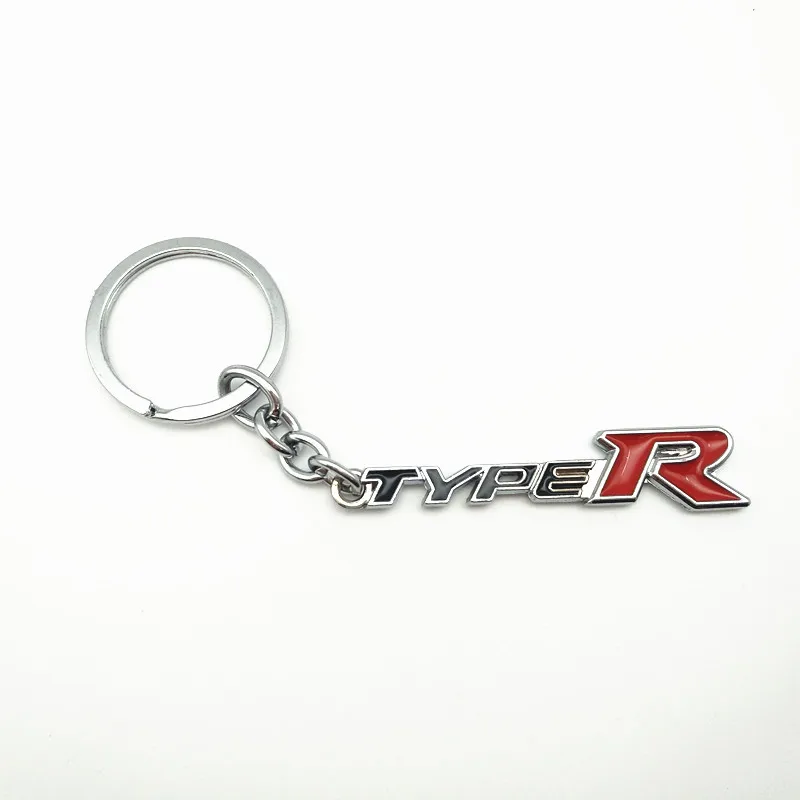Металлический брелок для ключей 3d типа R черный/белый Honda Civic CRV City Accord Jazz стайлинг
