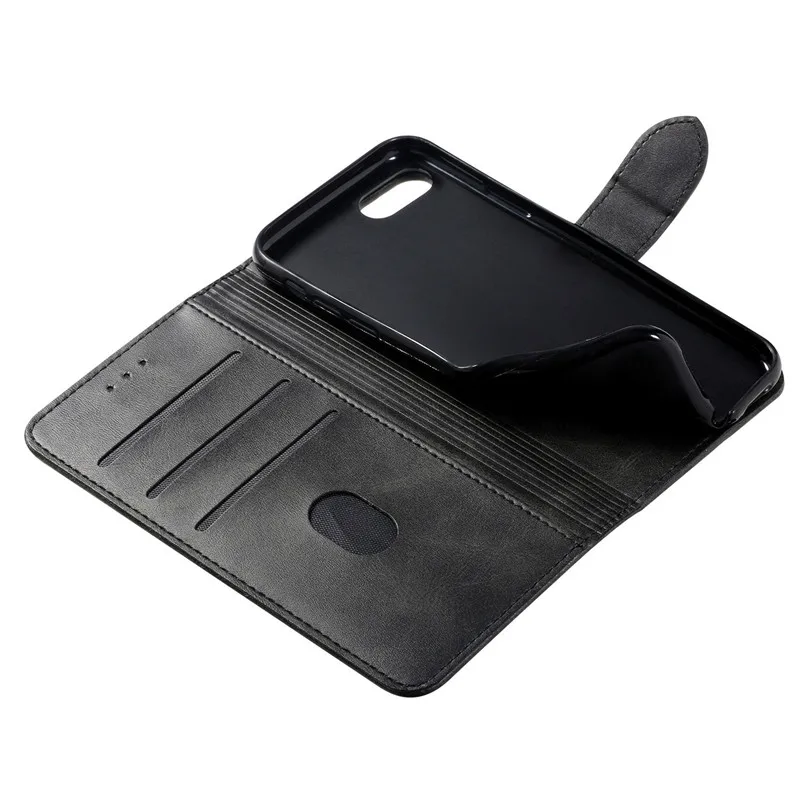 Коричневый Фолио Магнитный Флип мягкий PU + ТПУ Kickstand 3 Слот для карт ударопрочный