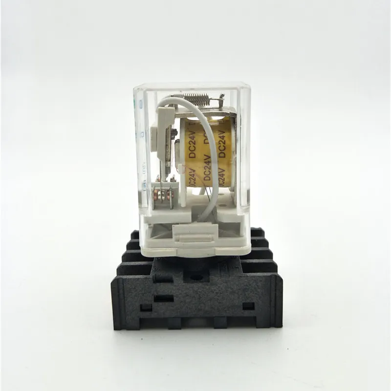 JTX-2C 8 Round Pin with Socket DPDT DIN Rail 10A Electromagnetic Relay DC 24V Coils Free Shipping | Обустройство дома