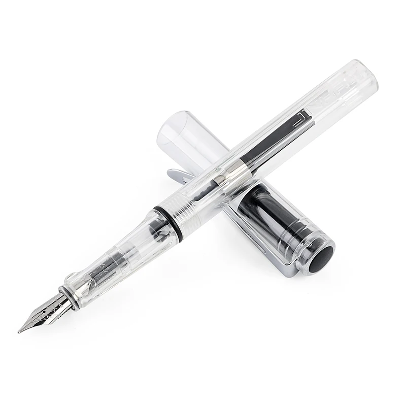 Creative Student Transparent Plastic Fountain Pen 6 Colors 0.5mm Ink Pens for School Office Business Writing Stationery | Канцтовары для