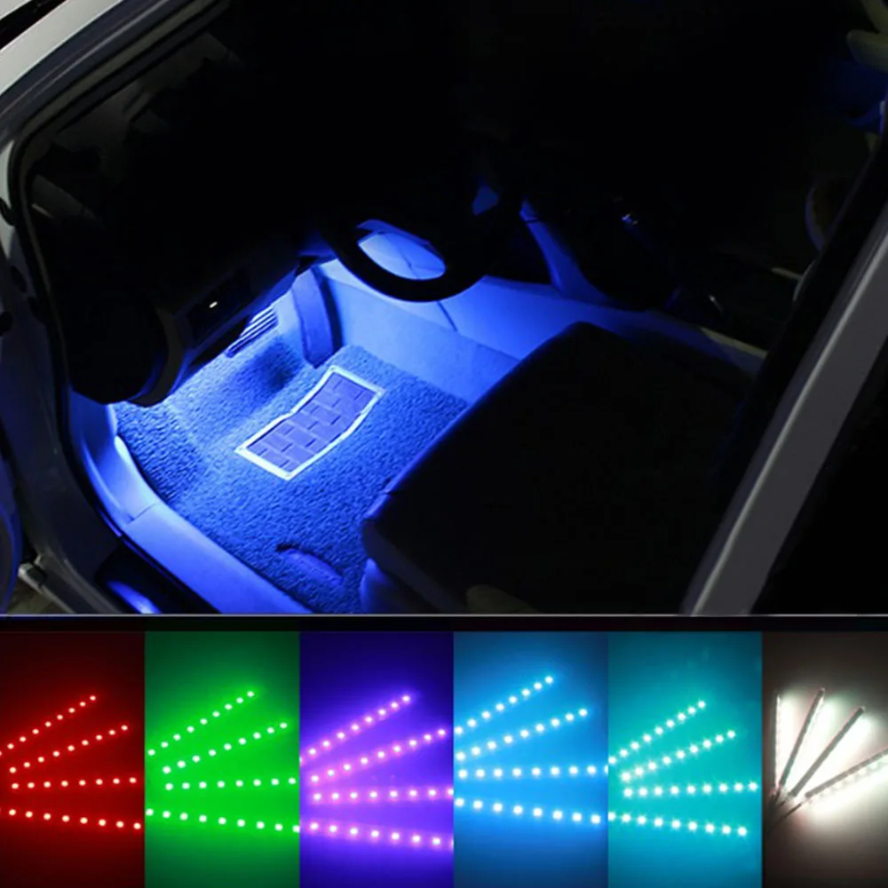 Светодиодсветодиодный RGB-лампа для автомобиля с пультом ДУ | Автомобили и