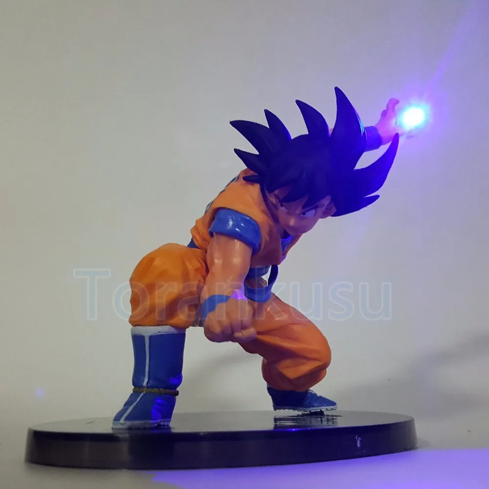 Dragon Ball Z экшн фигурка Сон Гоку Kamehameha светодиодная игрушка DIY дисплей Esferas Del Goku SC DBZ +